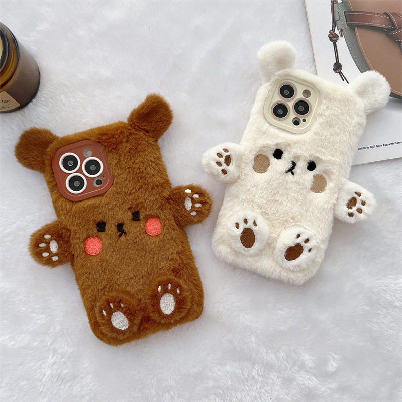 Apple Iphone 15 - Coque de téléphone antichoc en peluche