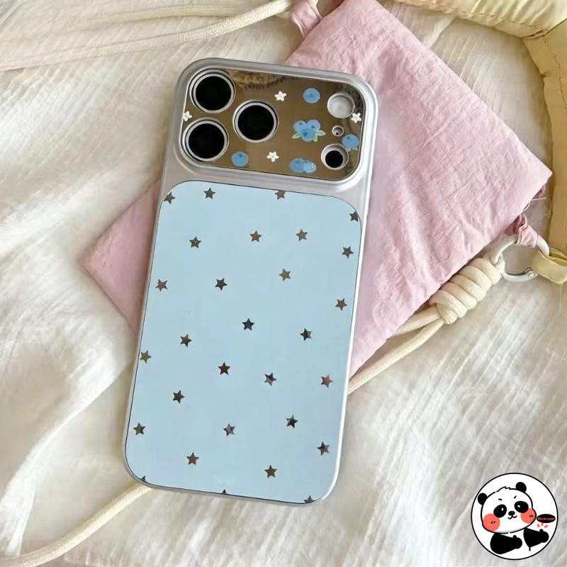 Realme Note 50 - Coque de téléphone miroir étoiles creuses