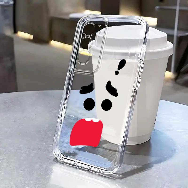 Oppo A78 - Coque transparente à motif emoji mignon