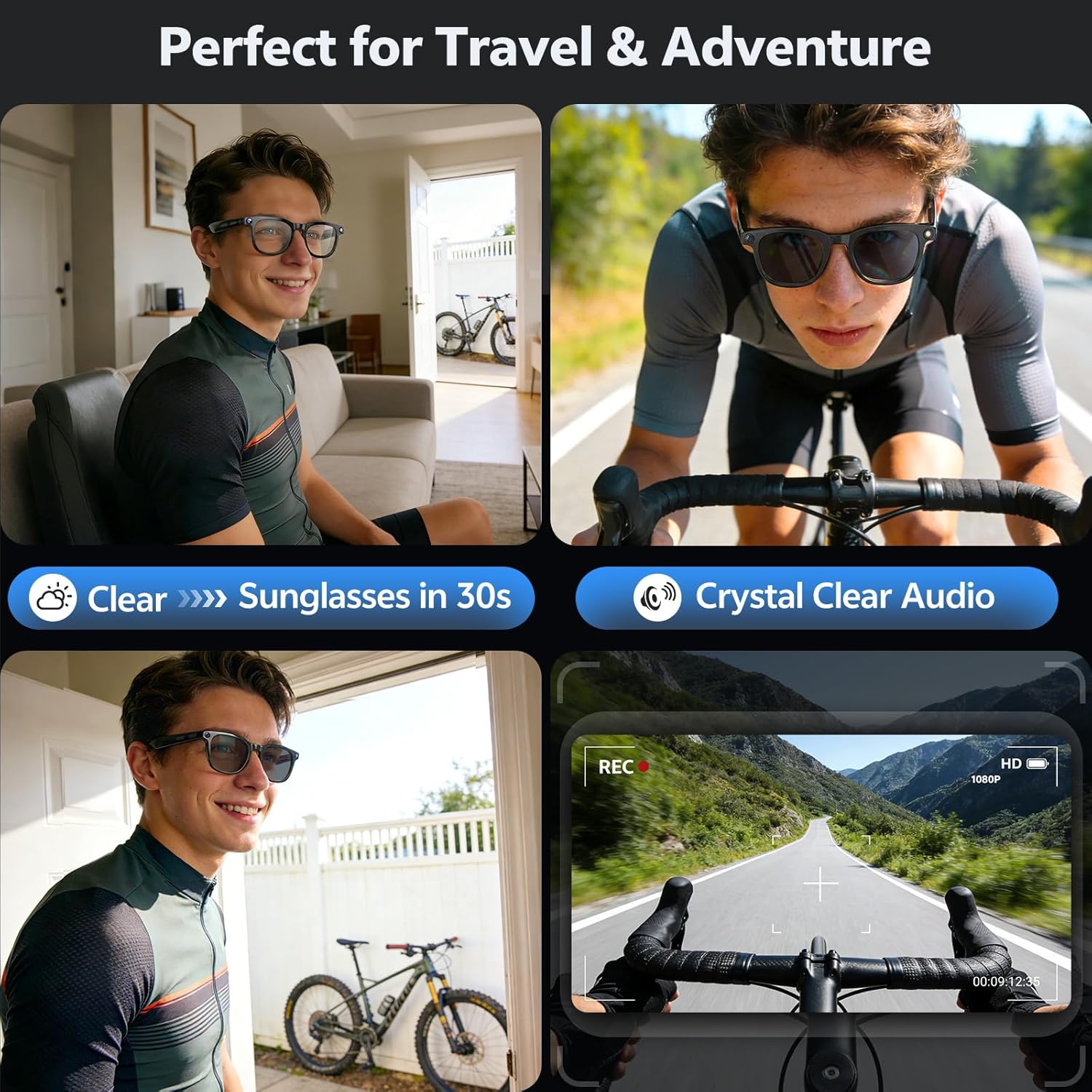 Lunettes Intelligentes 4K 8MP  - Smart Glasses Lens avis et prix